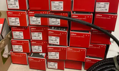 Cámaras de seguridad en línea de producción